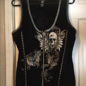 Skull zip up 1X
